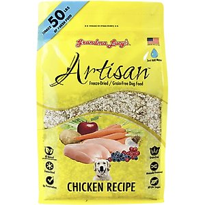 Grandma Lucy's Artisan Chicken Grain-Free Freeze-Dried Dog Food, 10-lb bag