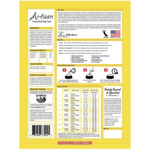Grandma Lucy's Artisan Chicken Grain-Free Freeze-Dried Dog Food, 10-lb bag
