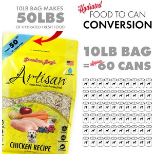 Grandma Lucy's Artisan Chicken Grain-Free Freeze-Dried Dog Food, 10-lb bag