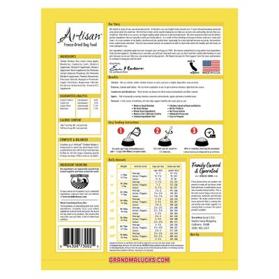 Show full view: Grandma Lucy's Artisan Chicken Grain-Free Freeze-Dried Dog Food, 3-lb bag slide 3 of 12