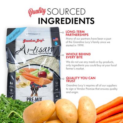 Show full view: Grandma Lucy's Artisan Grain-Free/Freeze-Dried Dog Food Pre-Mix, 3-lb bag slide 5 of 12