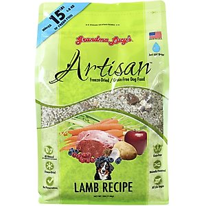 Grandma Lucy's Artisan Lamb Grain-Free Freeze-Dried Dog Food, 3-lb bag