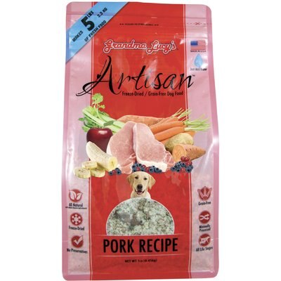 Grandma Lucy's Grandma Lucy's Artisan Pork Grain-Free Freeze-Dried Dog Food, 1-lb bag