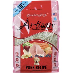 Grandma Lucy's Artisan Pork Grain-Free Freeze-Dried Dog Food, 3-lb bag