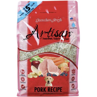 Grandma Lucy's Grandma Lucy's Artisan Pork Freeze-Dried Dog Food, 3-lb (makes 17-lbs)