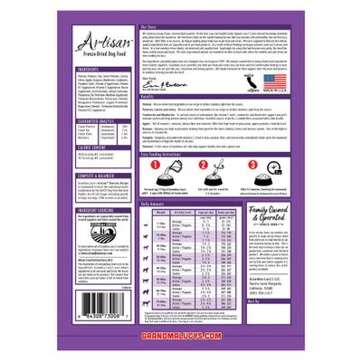 Show full view: Grandma Lucy's Artisan Venison Grain-Free Freeze-Dried Dog Food, 10-lb bag slide 3 of 12