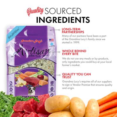 Show full view: Grandma Lucy's Artisan Venison Grain-Free Freeze-Dried Dog Food, 3-lb bag slide 5 of 12