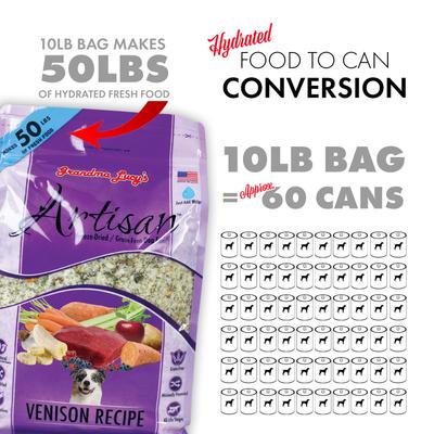 Show full view: Grandma Lucy's Artisan Venison Grain-Free Freeze-Dried Dog Food, 3-lb bag slide 9 of 12