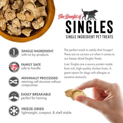 Show full view: Grandma Lucy's Freeze-Dried Singles Liver Dog & Cat Treats, 2.5-oz bag slide 4 of 10