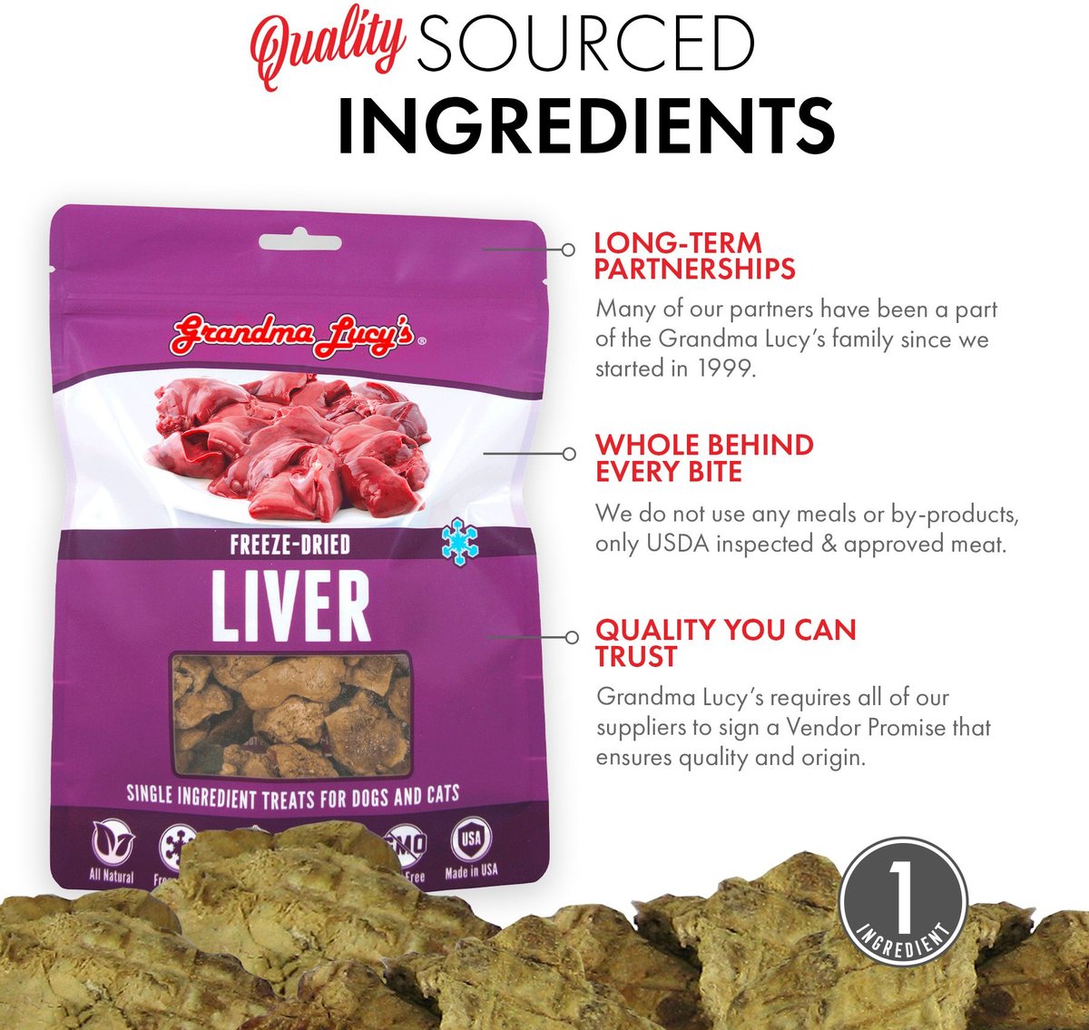 Grandma Lucy's Freeze-Dried Singles Tuna Dog & Cat Treats