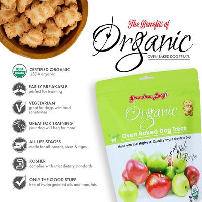 Show full view: Grandma Lucy's Organic Apple Oven Baked Dog Treats, 14-oz bag slide 4 of 9