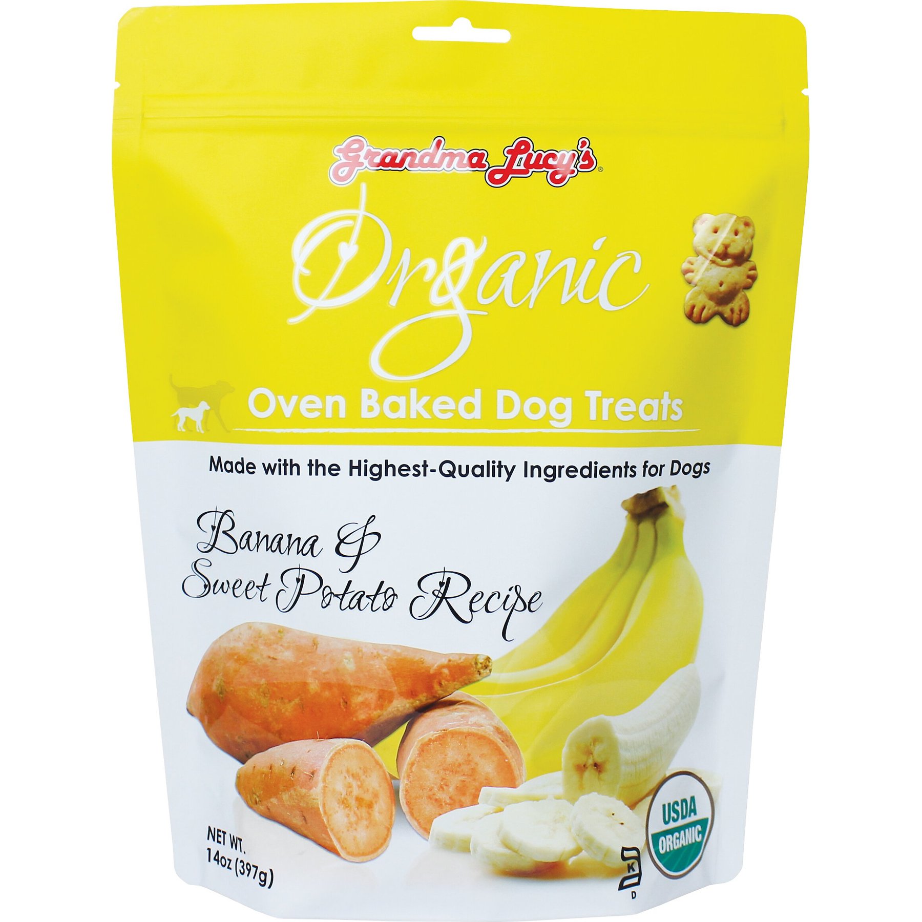 Grandma Lucy's Organic Banana & Sweet Potato Dog Treats, 14-oz