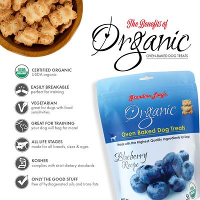 Show full view: Grandma Lucy's Organic Blueberry Oven Baked Dog Treats, 14-oz bag slide 4 of 9