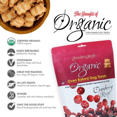 Show full view: Grandma Lucy's Organic Cranberry Oven Baked Dog Treats, 14-oz bag slide 4 of 9