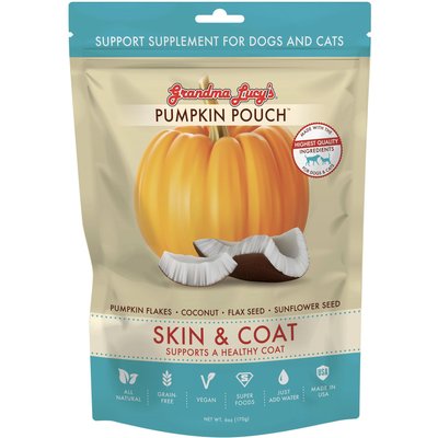 Grandma Lucy's Grandma Lucy's Pumpkin Pouch Skin & Coat Freeze-Dried Dog & Cat Food Topper, 6-oz bag