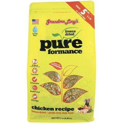 Grandma Lucy's Grandma Lucy's Pureformance Chicken Grain-Free Freeze-Dried Dog Food, 1-lb bag