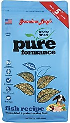 Grandma Lucy's Pureformance Fish Recipe Grain-Free Freeze-Dried Dog Food, 1-lb bag