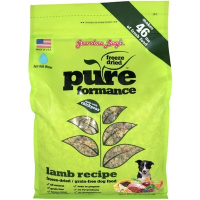 Grandma Lucy's Grandma Lucy's Lamb Freeze-Dried Dog Food, 10-lb bag (makes 51-lbs)