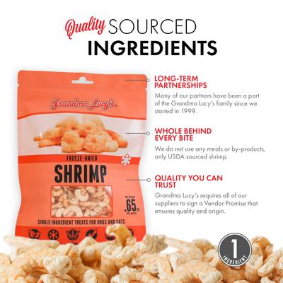 Show full view: Grandma Lucy's Shrimp Grain-Free Freeze-Dried Dog & Cat Treats, 0.65-oz bag slide 5 of 9