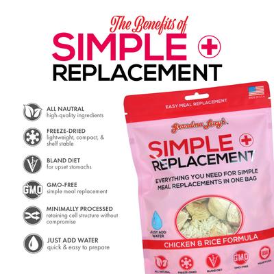 Show full view: Grandma Lucy's Simple Replacement Anti-Diarrhea Freeze-Dried Dog & Cat Meal Replacement, 7-oz bag slide 4 of 11