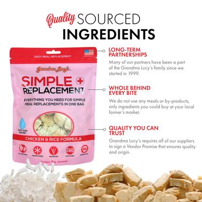 Show full view: Grandma Lucy's Simple Replacement Anti-Diarrhea Freeze-Dried Dog & Cat Meal Replacement, 7-oz bag slide 5 of 11