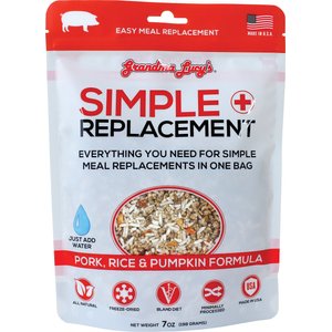 Grandma Lucy's Simple Replacement Pork, Rice & Pumpkin Formula Freeze-Dried Dog Food, 7-oz bag