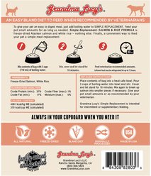 Grandma Lucy's Simple Replacement Salmon & Rice Formula Freeze-Dried Dog Food, 7-oz bag slide 2 of 8