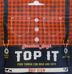 Grandma Lucy's Top It Beef Stew Grain-Free Dry Dog & Cat Food Topping, 4-oz bag