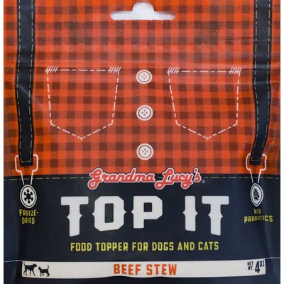 Grandma Lucy's Grandma Lucy's Top It Beef Stew Grain-Free Dry Dog & Cat Food Topping, 4-oz bag