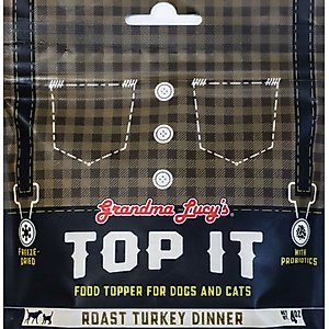 Grandma Lucy's Top It Turkey Dinner Grain-Free Dry Dog & Cat Food Topping, 4-oz bag