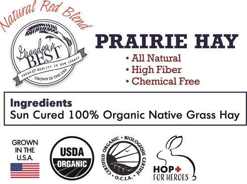 Show full view: Grandpa's Best Prairie Hay 100% Certified Organic Small Pet Food, 40-oz mini bale slide 4 of 7