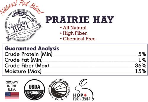 Show full view: Grandpa's Best Prairie Hay 100% Certified Organic Small Pet Food, 5-lb mini bale slide 5 of 7
