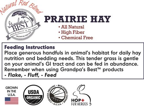 Show full view: Grandpa's Best Prairie Hay 100% Certified Organic Small Pet Food, 5-lb mini bale slide 6 of 7