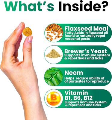 Show full view: Grateful Pawz Flea & Tick Prevention Chew Supplement for Dogs, 120 count slide 4 of 7