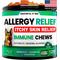 Show in main carousel: Grateful Pawz Itch & Allergy Relief with Probiotics & Omega-3 Fish Oil Chicken Flavored Chew Supplement for Dogs, 120 count slide 1 of 6