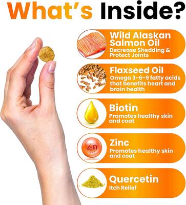 Show full view: Grateful Pawz Omega-3 Fish Oil Chicken Flavored Skin & Coat Chew Supplement for Dogs, 120 count slide 4 of 5