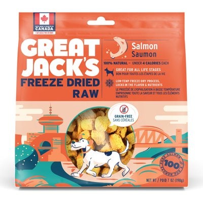 Great Jack's Great Jack's Freeze-Dried Salmon Dog Treats, 7-oz bag