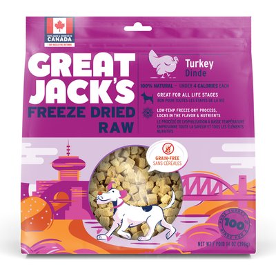 Great Jack's Great Jack's Freeze-Dried Turkey Dog Treats, 14-oz bag