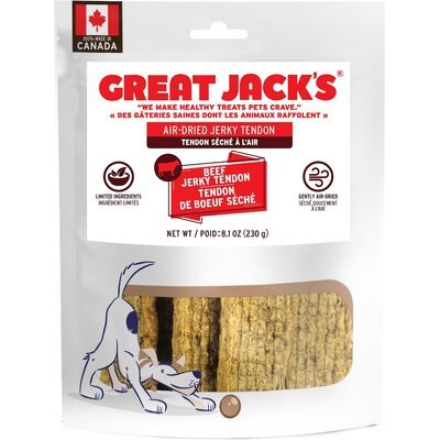Great Jack's Great Jack's Air Dried Beef Jerky Tender Bars Dog Treats, 8.1-oz bag