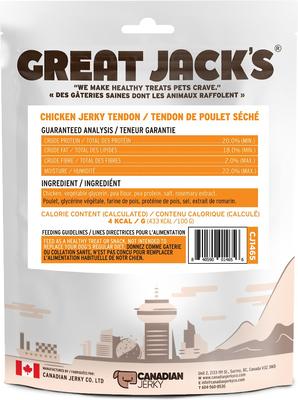 Show full view: Great Jack's Air Dried Chicken Jerky Tender Bars Dog Treats, 8.1-oz bag slide 3 of 4