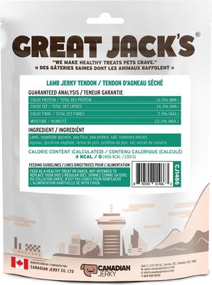Show full view: Great Jack's Air Dried Lamb Jerky Tender Bars Dog Treats, 7-oz bag slide 3 of 3