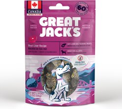 Great Jack's Big Bitz Liver Recipe Grain-Free Dog Treats, 2-oz bag