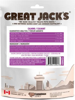 Show full view: Great Jack's Calming Grain-Free Dog Treats, 9.2-oz bag slide 3 of 4