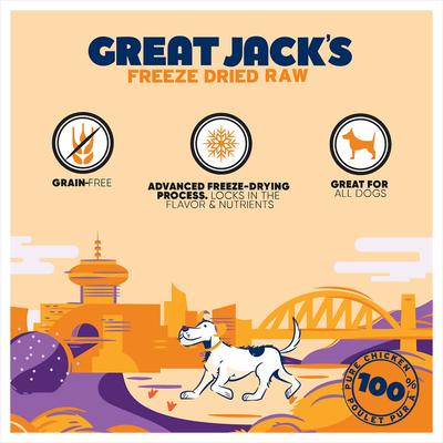 Show full view: Great Jack's Freeze-Dried Chicken Dog Treats, 1-oz bag slide 5 of 9