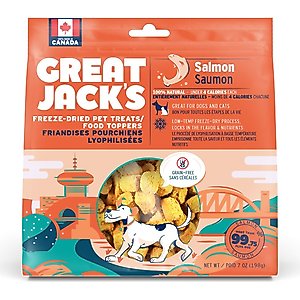 Great Jack's Freeze-Dried Salmon Dog Treats, 7-oz bag