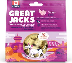 Great Jack's Freeze-Dried Turkey Dog Treats, 1-oz bag