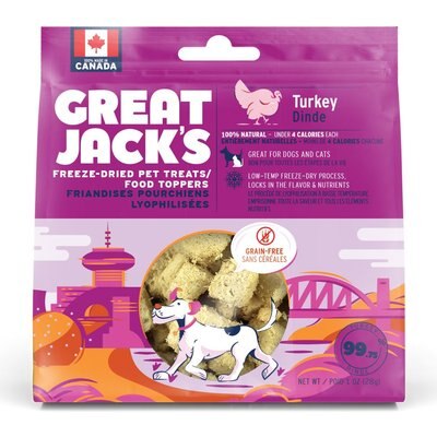 Great Jack's Great Jack's Freeze-Dried Turkey Dog Treats, 1-oz bag
