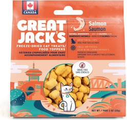 Great Jack's Salmon Freeze-Dried Grain-Free Cat Treats, 1-oz bag
