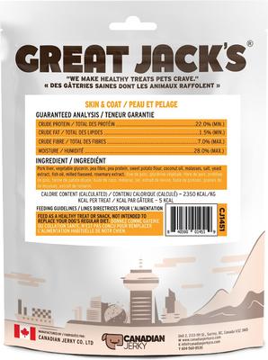 Show full view: Great Jack's Skin & Coat Grain-Free Dog Treats, 9.2-oz bag slide 3 of 3