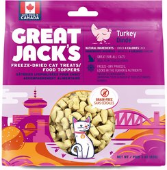 Great Jack's Turkey Freeze-Dried Grain-Free Cat Treats, 3-oz bag